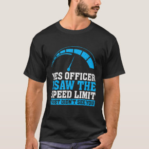 T-shirt Chauffeur d'Humour Police Drôle Mécanique Dire Voi