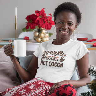 T-shirt Chaussettes chaudes cacao chaud Noël