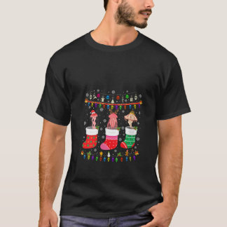 T-shirt Chaussettes de Noël de méduses Vilain pull de Noël