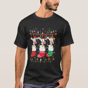 T-shirt Chaussettes de Noël de vache Pajama moche Sweater 
