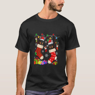 T-shirt Chaussettes de Noël Doberman Xmas Amoureux des chi