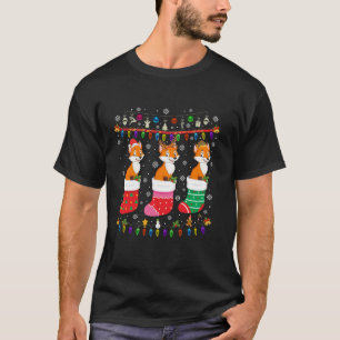 T-shirt Chaussettes de Noël Fox laides Pajama Sweater de N