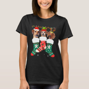 T-shirt Chaussettes de Noël pour chien teckel Pyjama de N