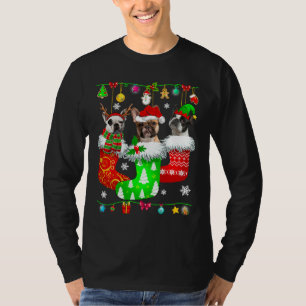 T-shirt Chaussettes de Noël Pyjama French Bulldog Chien Ch