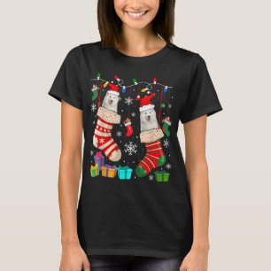 T-shirt Chaussettes de Noël Pyjama Samoyed Chien Puppy Lov