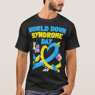 T-shirt Chaussettes de sensibilisation de la Journée mondi