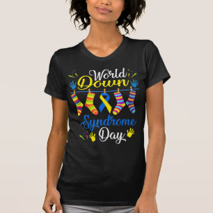 T-shirt Chaussettes de sensibilisation de la Journée mondi
