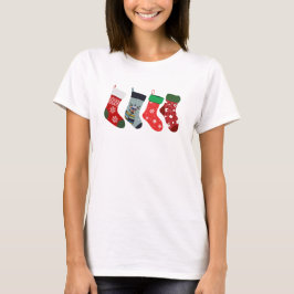 T-shirt Chaussettes Jeu de Noël Fun Noël Femmes modernes R
