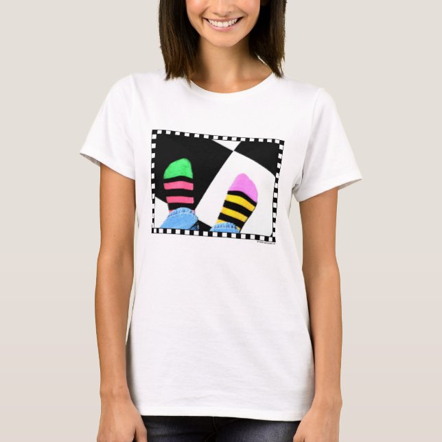 T-shirt Chaussettes (pour des femmes) (Devant)