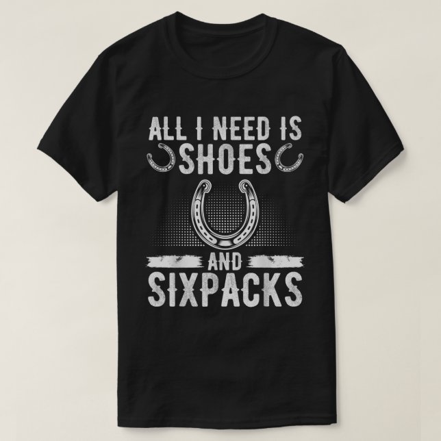 T-shirt Chaussure À cheval Chaussures De Tournoi Et Sixpac (Design devant)