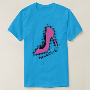 T-shirt Chaussure à talon rose rétro