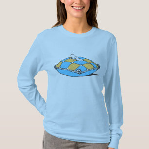 T-shirt Chaussure de Cendrillon sur Coussin orange Turquoi