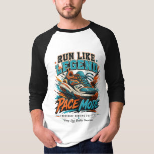 T-shirt Chaussure de course à pied Art Pace Mode Retro Run