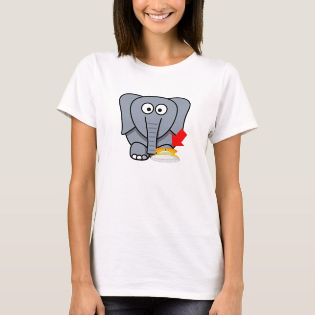 T-shirt Chaussure d'éléphant je t'aime (Devant)