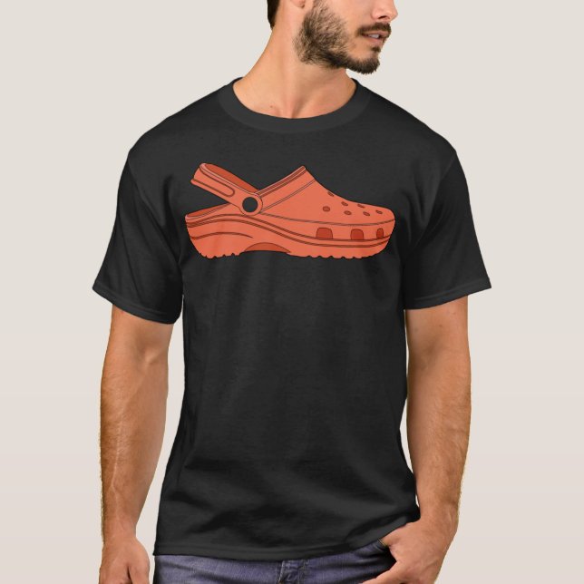 T-shirt Chaussure en croix Tangerine Orange Clog Classic T (Devant)