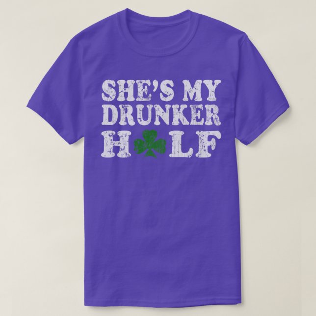 T-shirt Chaussure Mon Moitié Couples Jour de la Saint Patr (Design devant)
