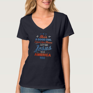 T-shirt Chaussures Bonne Fille Aime Sa Mama Aime Jésus Et 