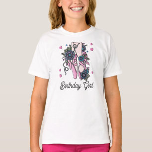 T-shirt Chaussures de Ballet de Fille d'Anniversaire
