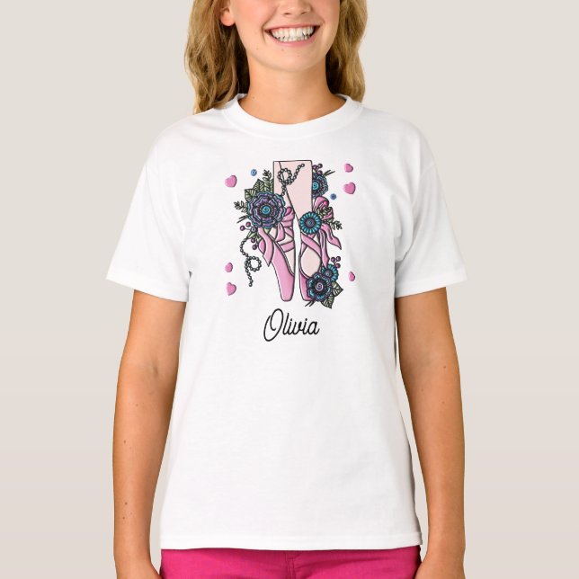 T-shirt Chaussures de ballet personnalisées (Devant)
