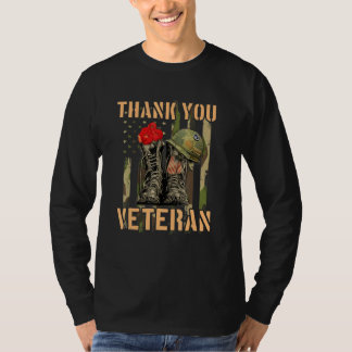 T-shirt Chaussures de combat des vétérans de remerciement