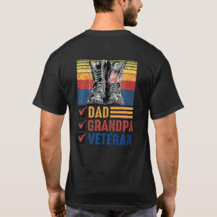 T-shirt Chaussures de combat drapeau américain rétro pour