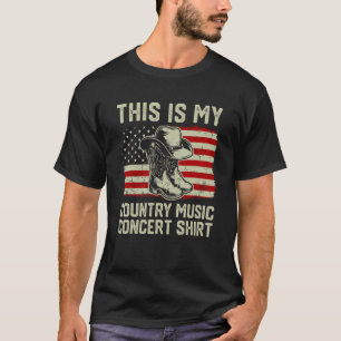 T-shirt Chaussures de cowboy Chapeau Ceci est mon concert