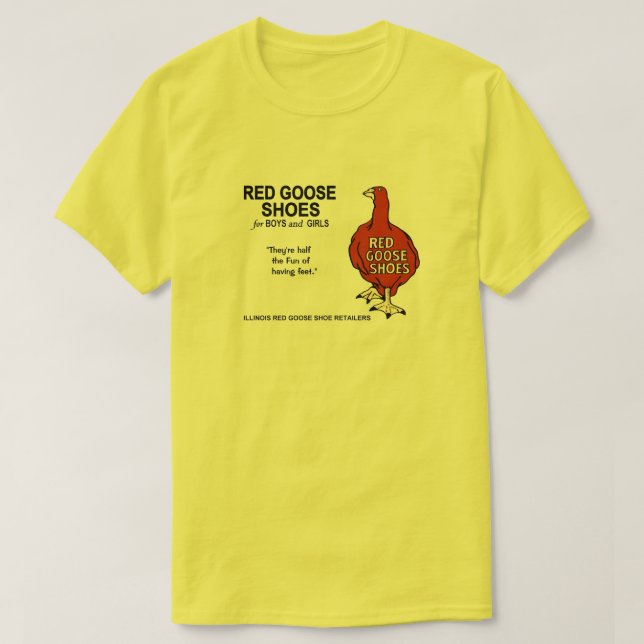 T-shirt Chaussures d'oie rouge de l'Illinois (Design devant)