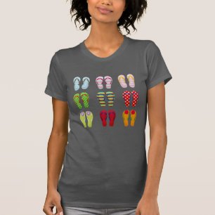 T-shirt Chaussures funky coloré tongs été