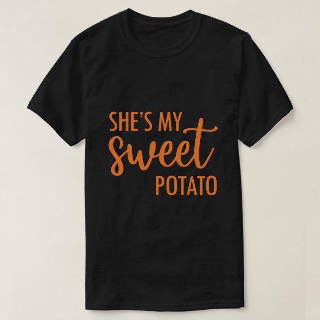 T-shirt Chaussures Ma Pomme De Terre Douce I Yam Valentine (Design devant)