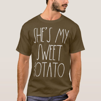 T-shirt Chaussures Ma Pomme De Terre Douce Je Yam Joue Cou