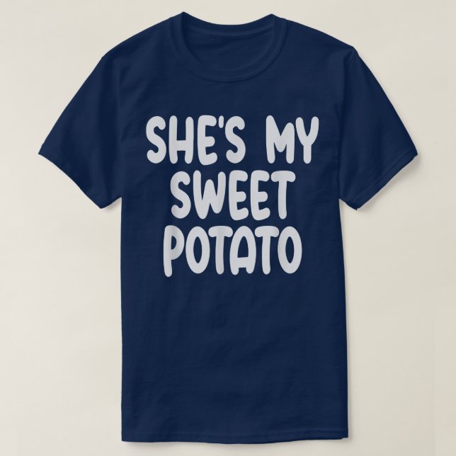 T-shirt Chaussures Ma Pomme De Terre Sucrée Je Yam Matchin (Design devant)