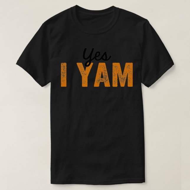 T-shirt Chaussures Ma pomme de terre sucrée Oui Je Yam drô (Design devant)