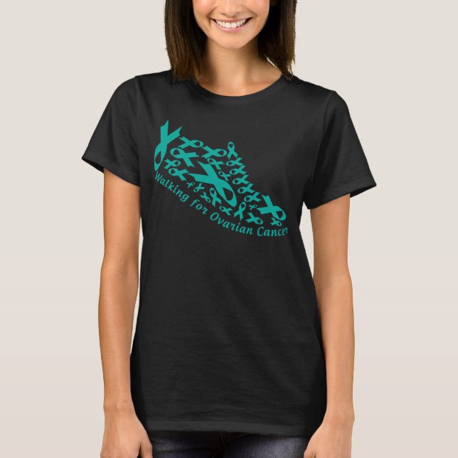 T-shirt chaussures pour cancer de l'ovaire (Devant)