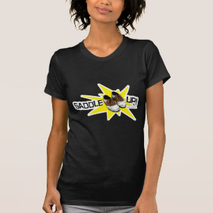 T-shirt Chaussures Rétro Amusantes Saddle Up Classiques