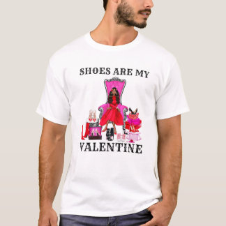 T-shirt Chaussures Sont Mes Valentine Black Queens Melanin