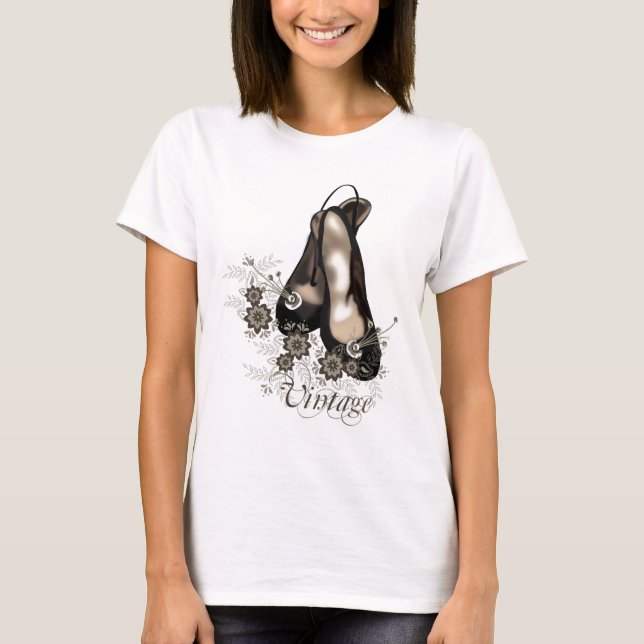 T-shirt Chaussures vintages (Devant)