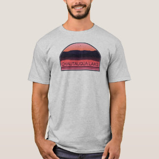 T-shirt Chautauqua Lake New York Red Sunrise