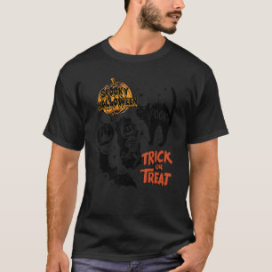 T-shirt Chauve-souris chat tête de citrouille d'Halloween