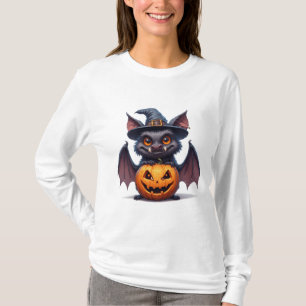 T-shirt Chauve-souris effrayante d'Halloween avec chapeau 