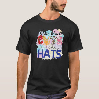 T-shirt Chauves-souris d'Halloween Chats noirs Sorcières C