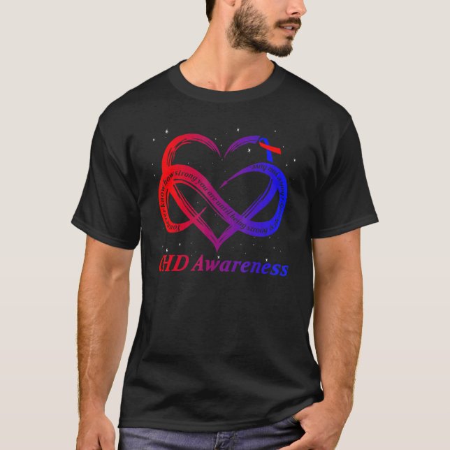 T-shirt Chd Warrior Congénitale Cardiaque Défaut Guerrier (Devant)