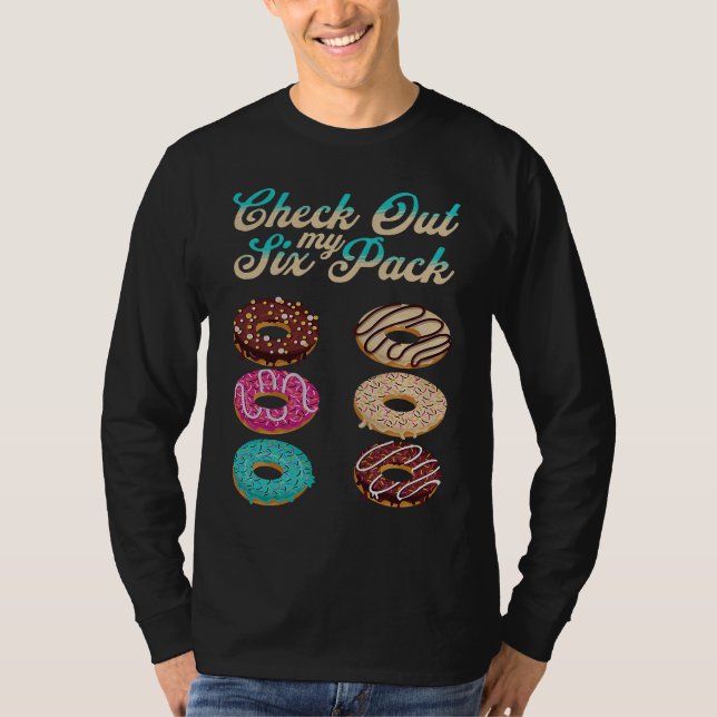 T-shirt Check Out My Six Pack   Donut  2 (Devant)