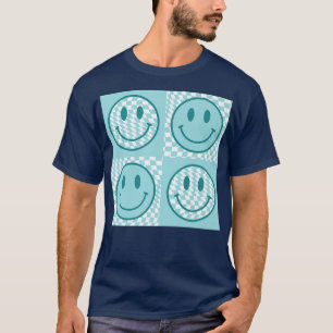 T-shirt Checkerboard Smile Face Funny Happy Face Tendance