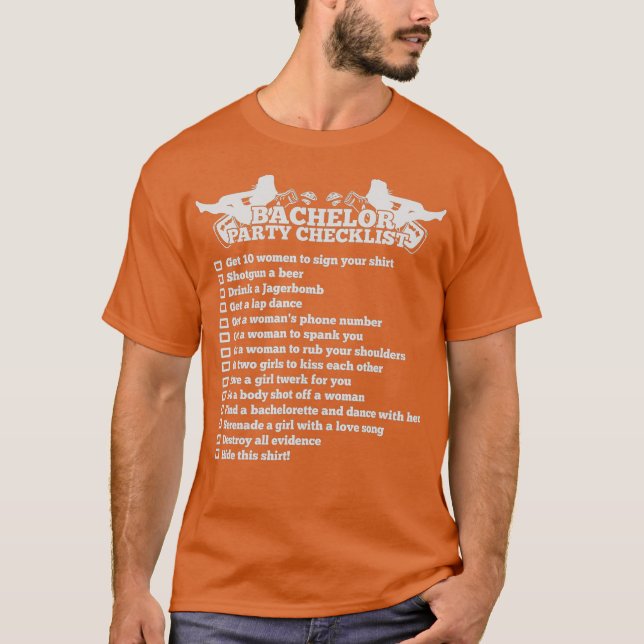 T-shirt Checklist   Funny Groom (Devant)