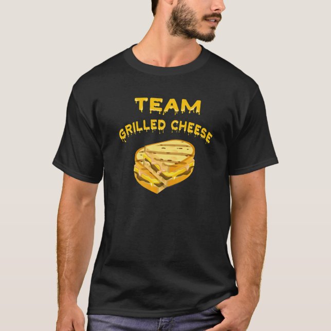 T-shirt Cheddar de Fromage Grillé de l'équipe Nourriture D (Devant)