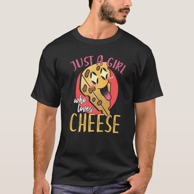 T-shirt Cheddar Fromage Femmes Juste Une Fille Qui Aime Le (Devant)