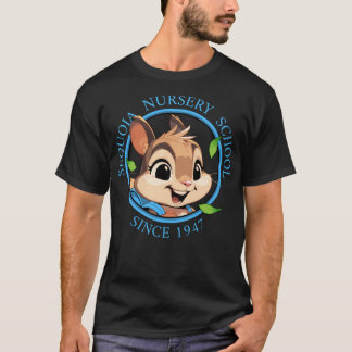 T-shirt Cheeks Le Chipmunk - Face W Texte Bleu Courbé
