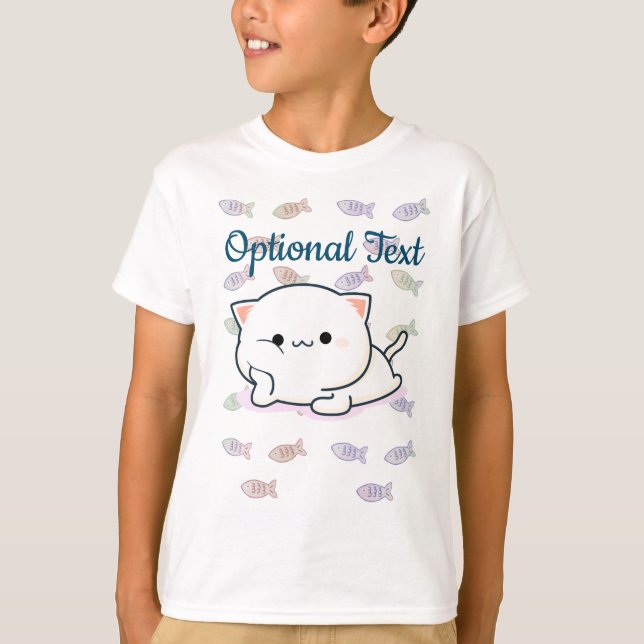 T-shirt Cheeky Kawaii Style Kitten (Devant)