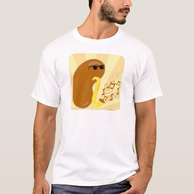 T-shirt Cheeky Musical Fruit Bean Cartoon Temps de plaisir (Devant)