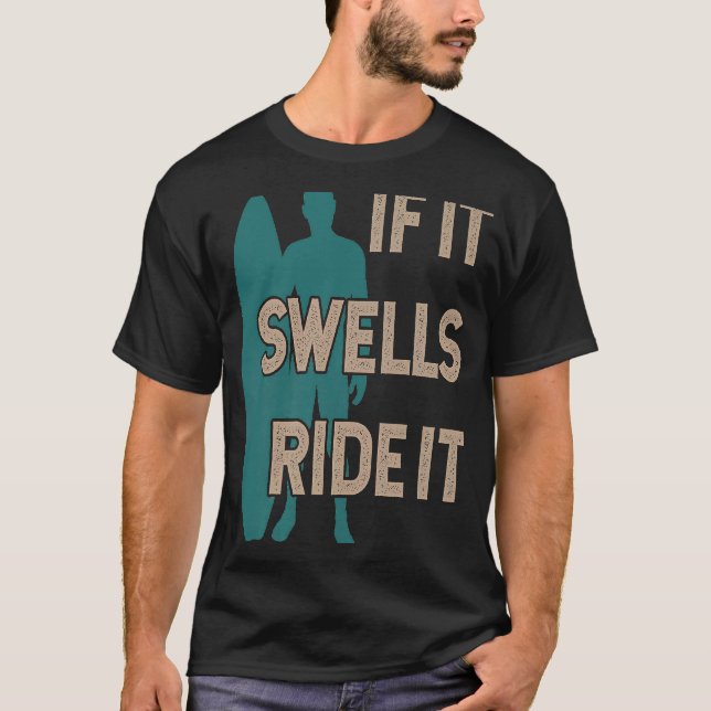 T-shirt Cheeky surfer & surf Si il gonfle sur (Devant)